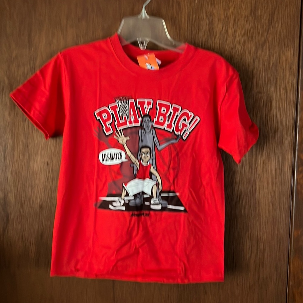 Hoop Kids S/S Youth Basketball Theme Tee